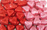 8OZ MILK CHOCOLATE FOILED HEARTS $10.50