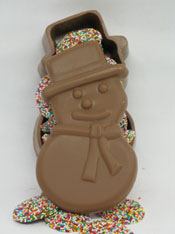 14oz SNOWMAN CHOCOLATE BOX W/NP