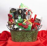 RED & GREEN STRIPED BASKET